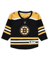 Toddler Boys and Girls David Pastrnak Black Boston Bruins Home Replica Player Jersey