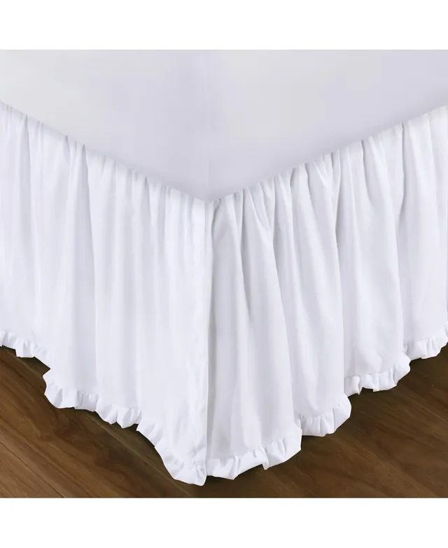 Greenland Home Queen Cotton Voile Bedskirt, White