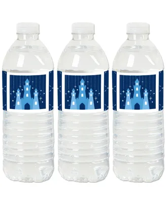 Fairy Tale Fantasy - Royal Prince & Princess Water Bottle Sticker Labels 20 Ct