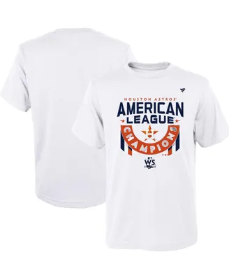 Toddler Boys and Girls Fanatics White Houston Astros 2022 American League Champions Locker Room T-shirt