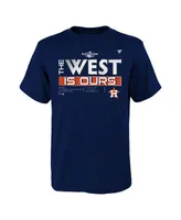Big Boys Navy Houston Astros 2022 Al West Division Champions Locker Room T-shirt