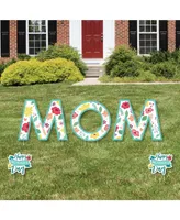 Colorful Floral Happy Mother's Day - Outdoor Lawn Decor - Yard Signs - Mom