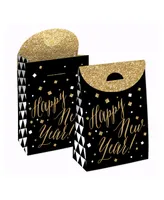 Big Dot of Happiness New Year s Eve - Gold - New Years Eve Gift Favor Bags - Party Goodie Boxes 12 Ct