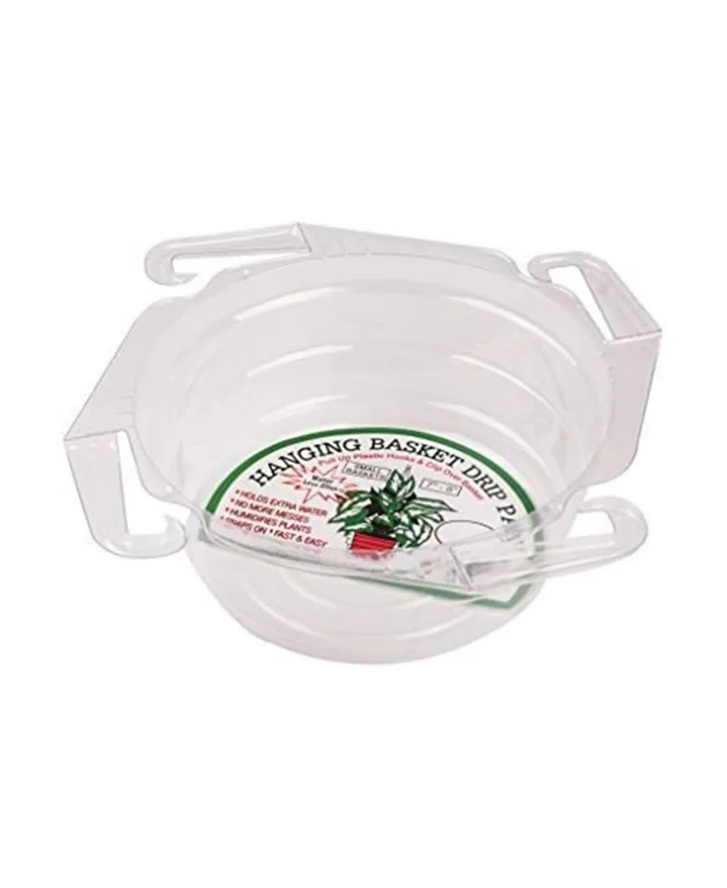 Curtis Wagner Plastics Hb-8050 Hanging Basket Drip Pan, 8-Inch, Clear 1 Count