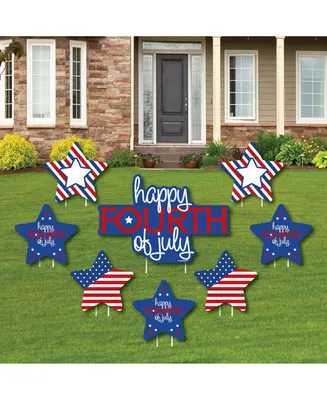 4th of July - Outdoor Lawn Decor - Independence Day Party Yard Signs - Set of 8