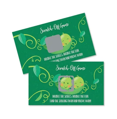 Double the Fun - Twins Two Peas in a Pod - Party Game Scratch Off Cards - 22 Ct