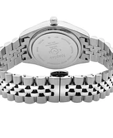 GV2 by Gevril Women's Naples Swiss Quartz Diamond Silver-Tone Stainless Steel Bracelet Watch 34mm