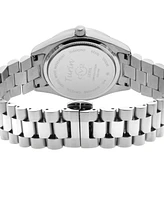 GV2 by Gevril Women's Naples Swiss Quartz Diamond Silver-Tone Stainless Steel Bracelet Watch 32mm