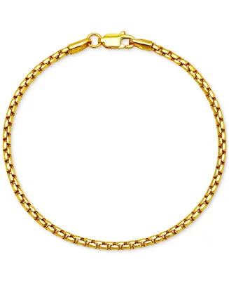 Rounded Box Link Chain Bracelet 8", in 14k Gold