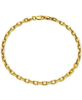 Paperclip Link Chain Bracelet in 14k Gold 9"