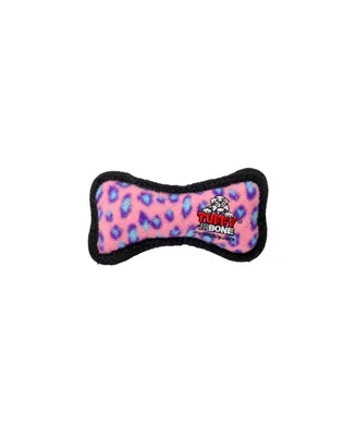 Tuffy Jr Bone Pink Leopard, Dog Toy