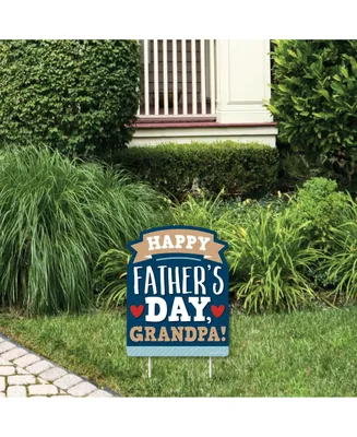Grandpa, Happy Father's Day - Outdoor Lawn Sign - Yard Sign - 1 Pc