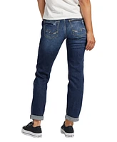 Silver Jeans Co. Women's Boyfriend Mid Rise Slim Leg Jeans