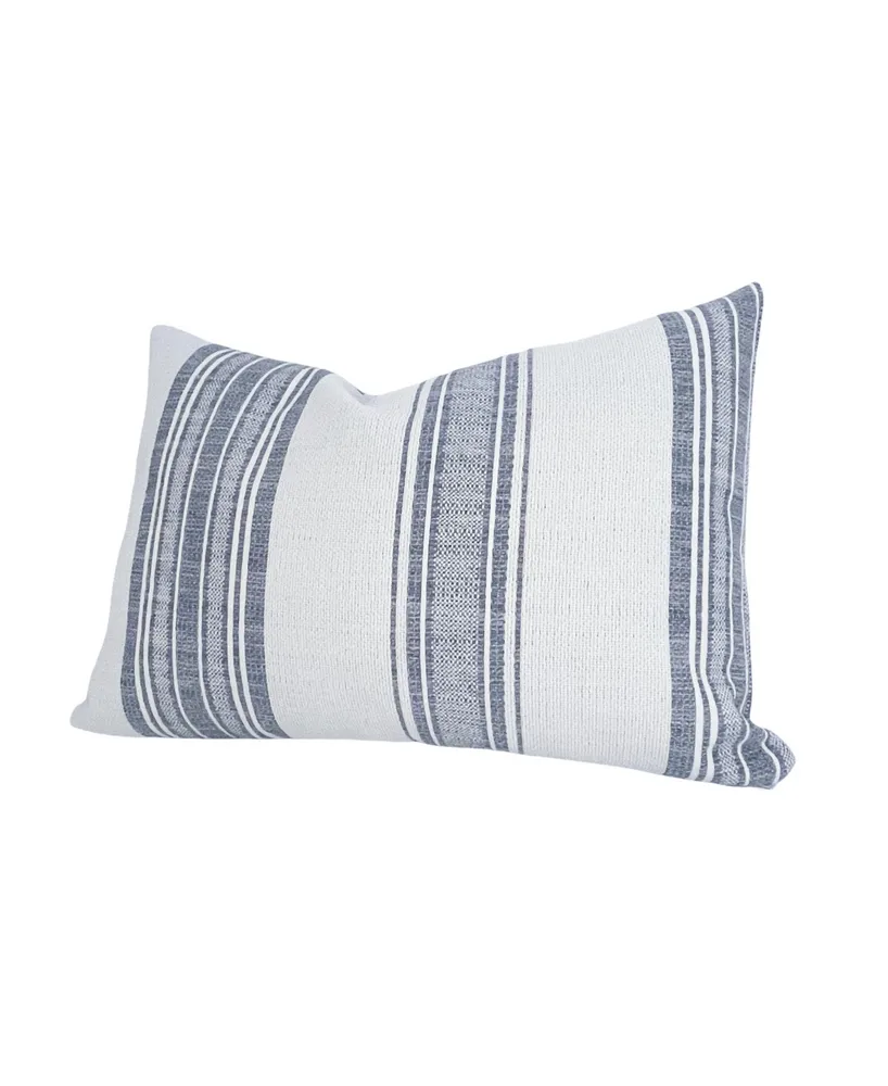 Anaya Home Beach Club White Stripe Indoor Outdoor Pillow