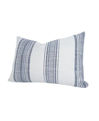 Anaya Home Beach Club White Stripe Indoor Outdoor Pillow