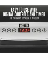 Weston 10 Tray Digital Food Dehydrator with Oven-Style Door - Black and Silver