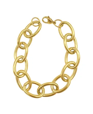 Adornia Women's Oval Link Gold-Tone Chain Bracelet