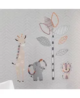 Lambs Ivy Jungle Safari Gray/Tan Elephant/Giraffe Nursery Wall Decals/Stickers