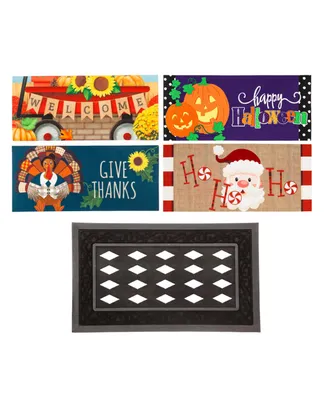 Evergreen Indoor Outdoor Doormat Bundle Set of 5