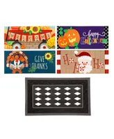 Evergreen Indoor Outdoor Doormat Bundle Set of 5