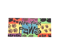 Evergreen Indoor Outdoor Doormat Bundle Set of 4 - Frame and 3 Welcome Paw Print Pet Inserts