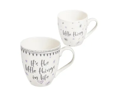 Evergreen Mommy and Me Ceramic Cup Gift set, 17 Oz and 7 Oz, It's the Little Things in Life/Little Thing