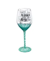 Evergreen Wine Glass w/Box, 12 Oz., I'm a Mermaid