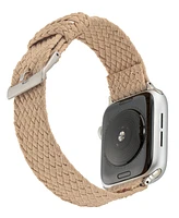 WITHit Tan Woven Perlon Band designed for Apple Watch 42mm (Series 1-3 only) & 44/45/46/49mm (Ultra & Ultra 2)