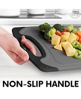 3 Piece Set Non Slip Kitchen Cutting Board With Juice Groove