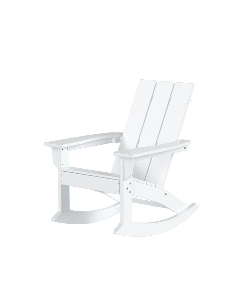 WestinTrends Modern Adirondack Outdoor Rocking Chair