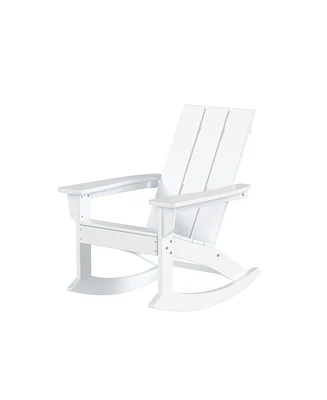 WestinTrends Modern Adirondack Outdoor Rocking Chair