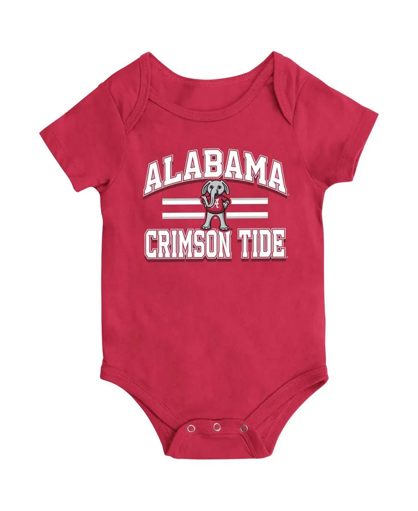 Newborn and Infant Boys and Girls Colosseum Crimson Alabama Crimson Tide Core Stripe Bodysuit