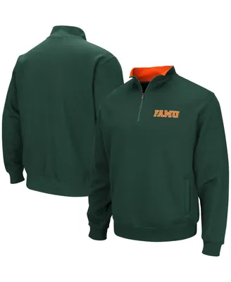 Men's Colosseum Green Florida A&M Rattlers Tortugas Quarter-Zip Sweatshirt