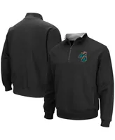 Men's Colosseum Black Coastal Carolina Chanticleers Tortugas Quarter-Zip Sweatshirt
