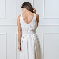 Hope & Henry Women's A-Line Dress with Sash