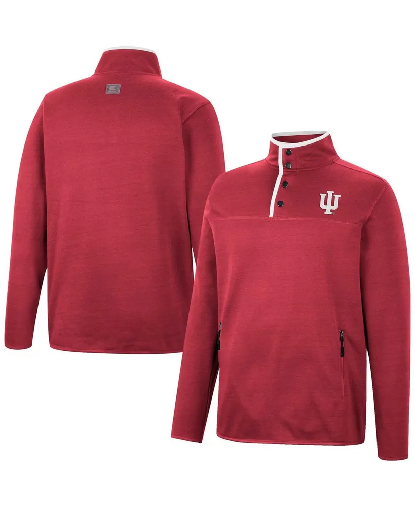 Men's Colosseum Crimson Indiana Hoosiers Rebound Quarter-Snap Jacket