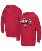 Big Boys Colosseum Heather Scarlet Nebraska Huskers Sunrise Core Pullover Hoodie