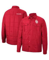 Men's Colosseum Crimson Oklahoma Sooners Detonate Quilted Full-Snap Jacket