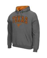 Men's Colosseum Charcoal Texas Longhorns Arch & Team Logo 3.0 Pullover Hoodie