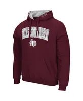 Men's Colosseum Maroon Texas Southern Tigers Arch & Logo 3.0 Pullover Hoodie