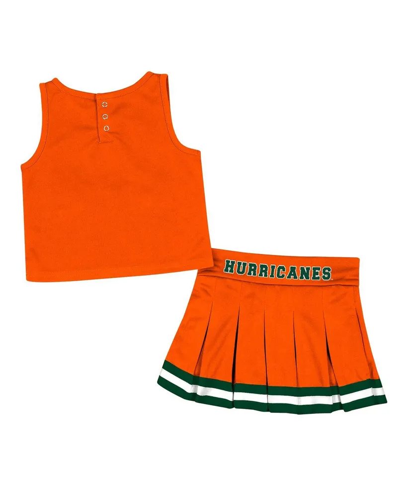 Toddler Girls Colosseum Orange Miami Hurricanes Carousel Cheerleader Set