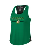 Women's Colosseum Green Oregon Ducks Sachs 2-Hit Scoop Neck Racerback Tank Top