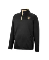 Men's Colosseum Black Army Knights Rebound Quarter-Snap Jacket