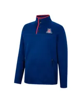 Men's Colosseum Navy Arizona Wildcats Rebound Quarter-Snap Jacket