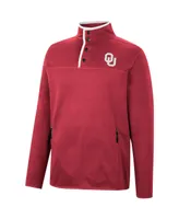 Men's Colosseum Crimson Oklahoma Sooners Rebound Quarter-Snap Jacket