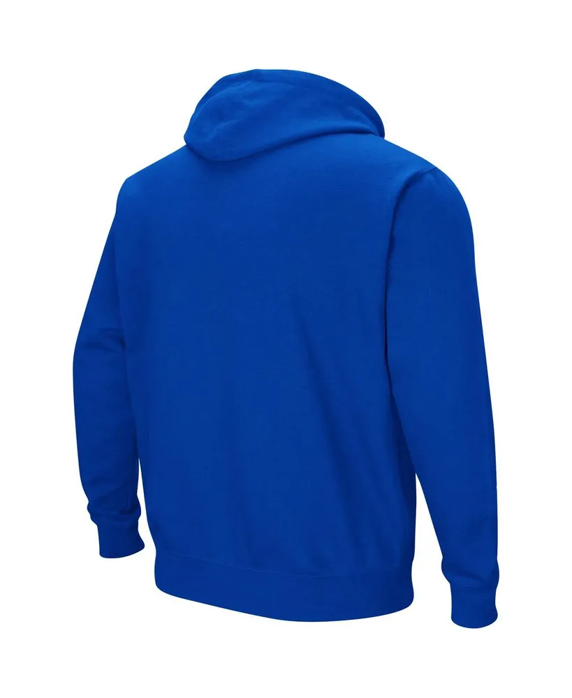 Men's Colosseum Blue Uc Riverside Highlanders Arch & Logo Pullover Hoodie