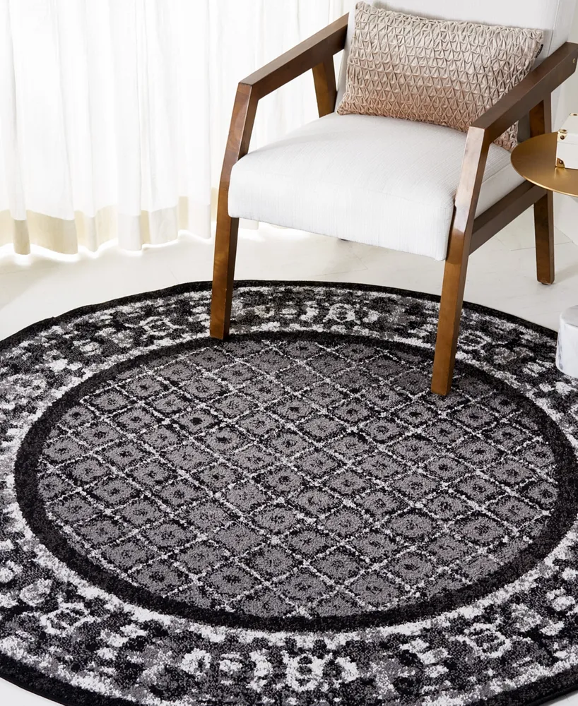 Safavieh Adirondack Silver and 4' x 4' Round Area Rug