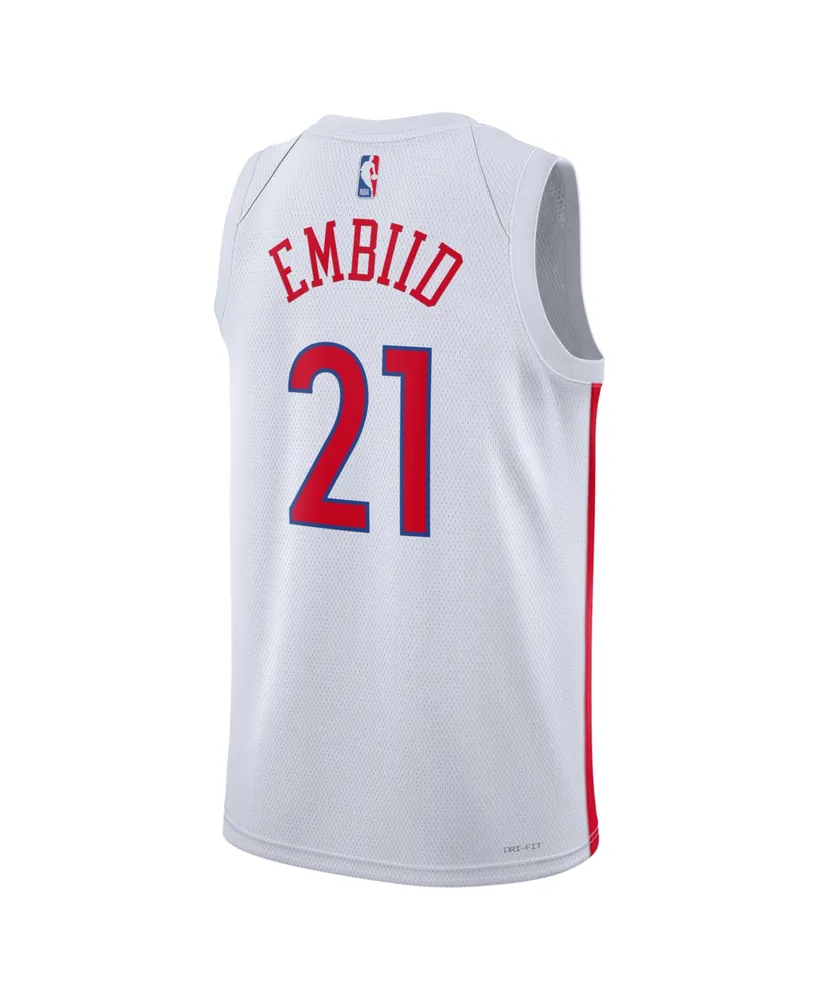 Men's and Women's Nike Joel Embiid White Philadelphia 76ers 2022/23 City Edition Swingman Jersey