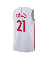 Men's and Women's Nike Joel Embiid White Philadelphia 76ers 2022/23 City Edition Swingman Jersey