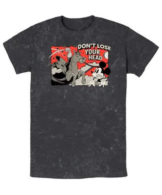 Fifth Sun Men's Mickey Classic and Headless Horseman Mineral Wash Short Sleeves T-shirt